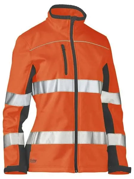 Bisley Women's Taped Two Tone Hi Vis Soft Shell Jacket BJL6059T Metro Workwear.